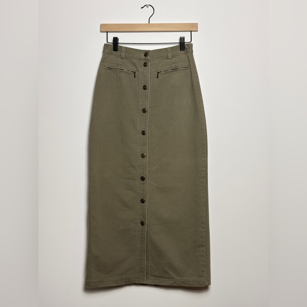 Vintage PART TWO Button-Down Midi Skirt